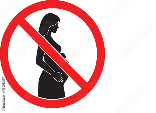Illustration of a pregnant woman in a gentle pose