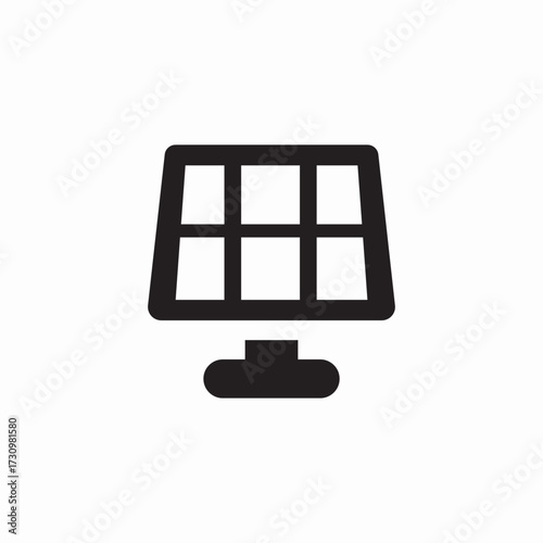 solar panel icon sign vector