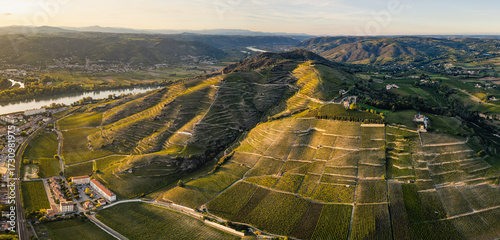 Sunset over Vineyards of Tain Hermitage, Rhone Valley, France – Famous Wine Region and Scenic Landscape