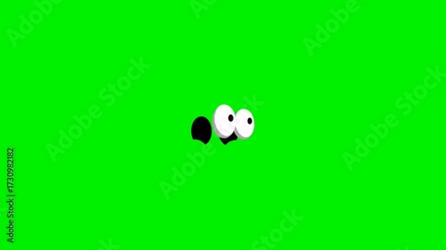 Expressive cartoon eyes full of surprise and wonder, a pop of animation, capturing a moment of playful awe and comedic timing, ideal for creative design projects