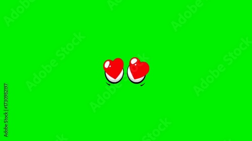 Whimsical cartoon eyes with hearts, perfect for expressing love and creating fun, engaging content for social media, dating apps, or playful designs that spread joy