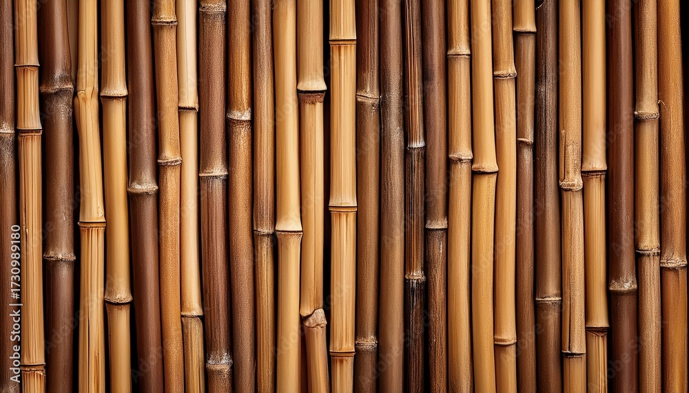 Naklejka premium Dried Bamboo Sticks Texture Background