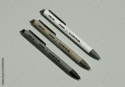 Three Lying Pen Mockups