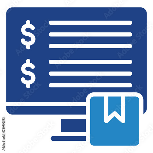 Price List Icon, Mini Illustration Relate To Capital Market, Market Research. Use For Modern Concept, Ui, Ux Web And App Development.