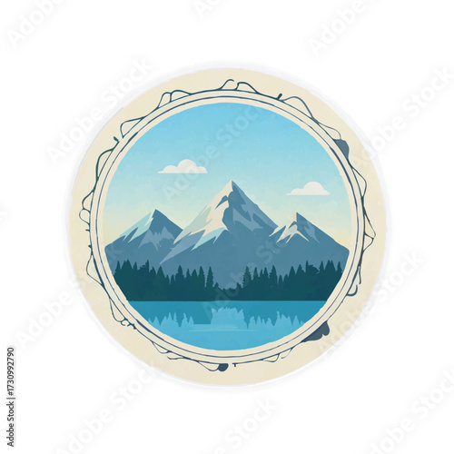 Majestic Mountain Peaks Under a Clear Blue Sky

