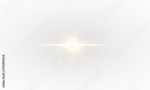 Brilliant starburst with radiant rays and glittering golden shine.
