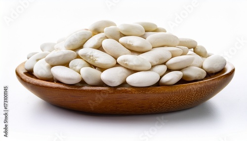 White Kidney Beans Isolated On White Background