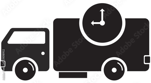 Fast shipping and on-time delivery service vector icon