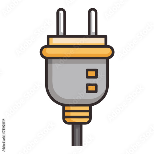 An electric plug, is a simple representation of electrical connection, symbolizing power, energy, and the modern age. Generative AI