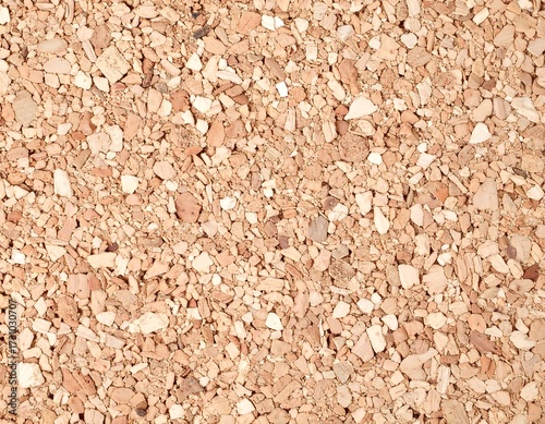 Light beige wood chips covering a flat surface