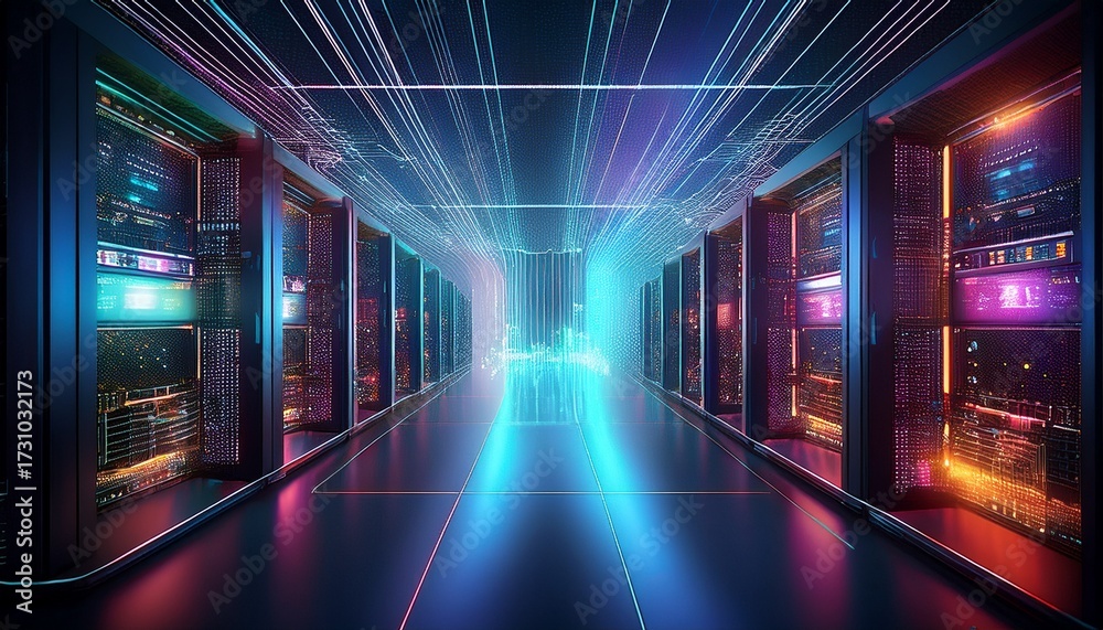 Fototapeta premium data server data center architecture and design the concept