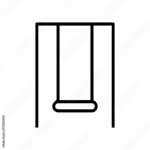 Playground swing line icon