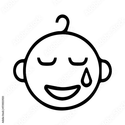 Crying Baby Outline
