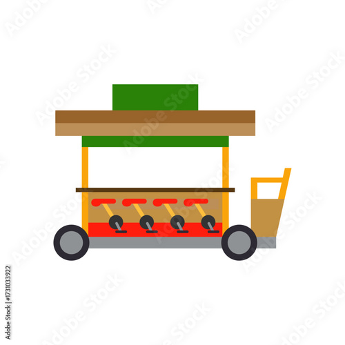 Mobile bar for events and parties on wheels, ideal for outdoor celebrations and gatherings