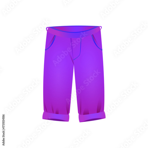 Stylish purple knee-length capri pants for women, perfect for casual wear and summer fashion