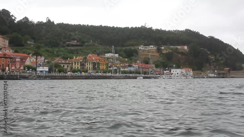 entering San Esteban de Pravia,Spain, from a river