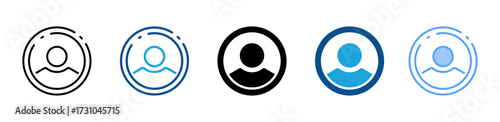 Account icon sheet multiple style collection