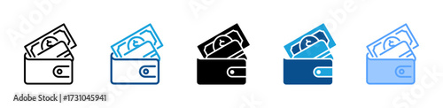 Wallet icon sheet multiple style collection