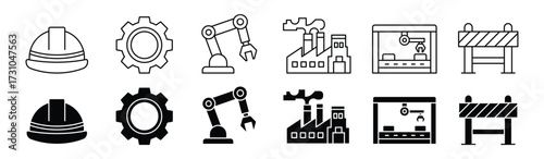 Industrial Icons Collection for Construction and Manufacturing Projects