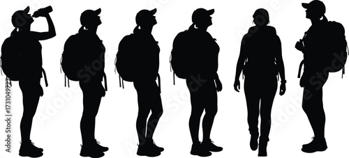 Black Female Hikers  Five Poses & Trailblazing Art