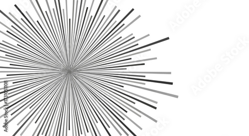 Abstract radial lines burst outwards from a central point.