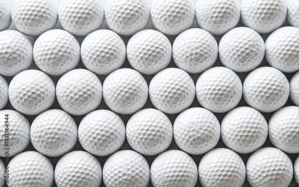 Rows of pristine white golf balls create a seamless pattern perfect for sports, leisure, and design projects