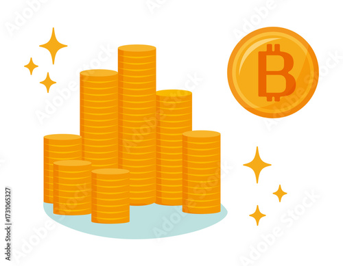 ビットコインのアイコン　仮想通貨