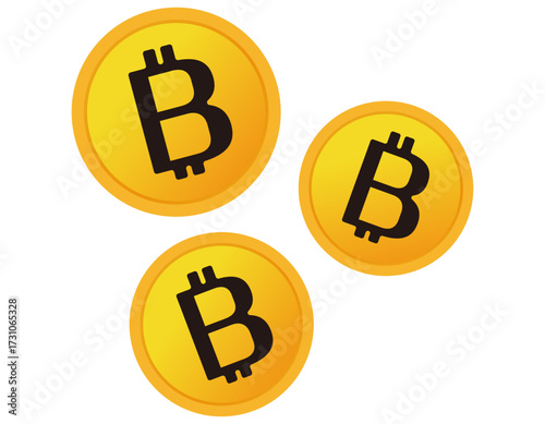 ビットコインのアイコン　仮想通貨