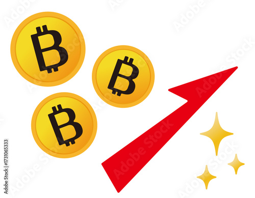 ビットコインのアイコン　仮想通貨
