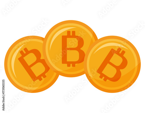 ビットコインのアイコン　仮想通貨