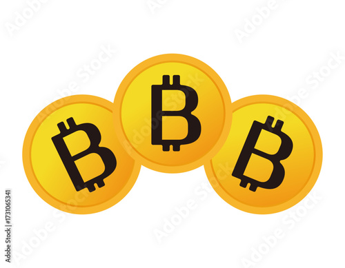 ビットコインのアイコン　仮想通貨