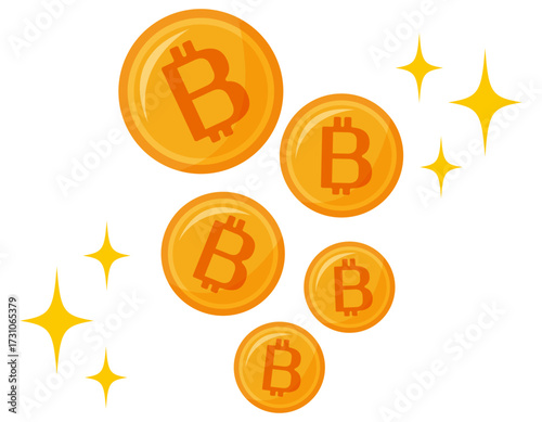 ビットコインのアイコン　仮想通貨