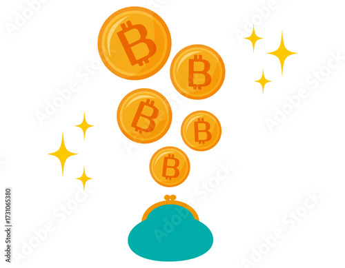 ビットコインのアイコン　仮想通貨