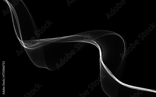 Dark abstract background with a glowing abstract waves