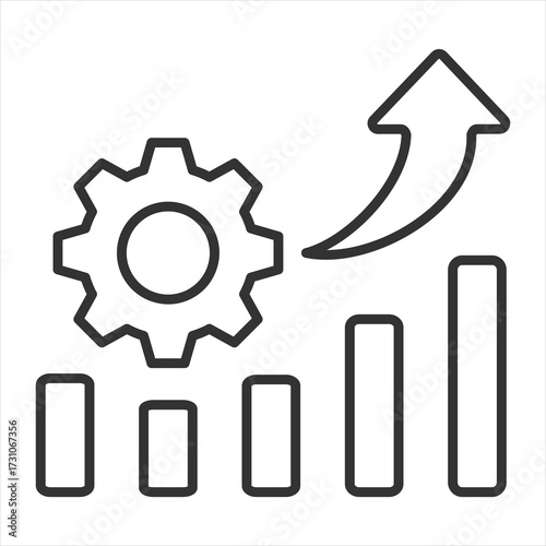 Optimization Outline Icon vector Illustration