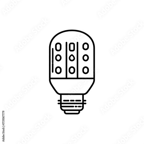 LED Light Bulb Illustration.