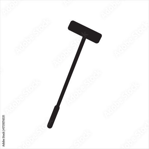Minimalist black and white image of a golf putter symbolizing precision sport and leisure activity on a clean modern background for design applications