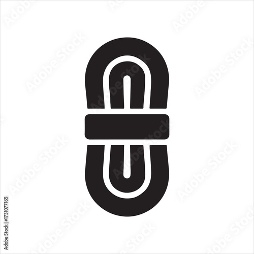 Stylized vector icon of a chain link representing connection strength and security for various industries demonstrating unity and unbreakable bonds across platforms and applications