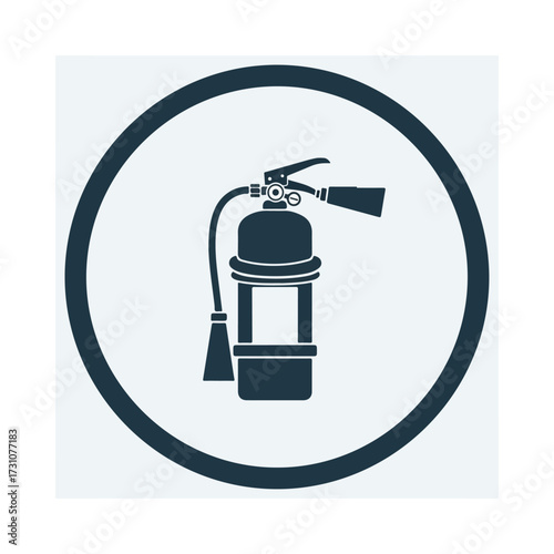 Fire extinguisher icon symbol for safety and emergency situations.