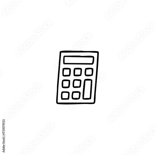 Doodle drawing of a calculator