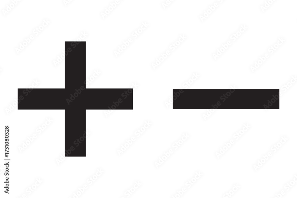 Obraz premium plus and minus icon vector