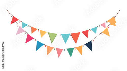 Adobe Illustrator AColorful triangular flags banner vectorrtwork