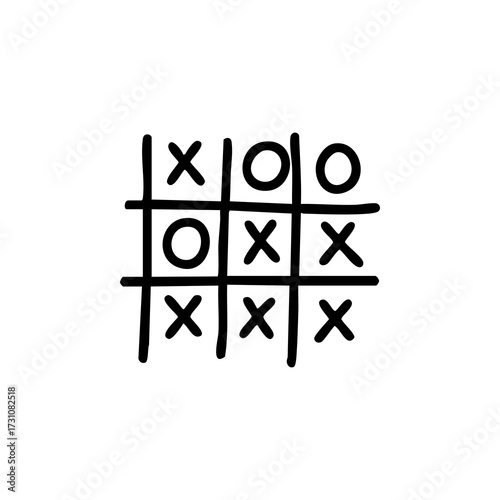 Tic-tac-toe game in progress