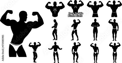 Bodybuilder silhouette collection