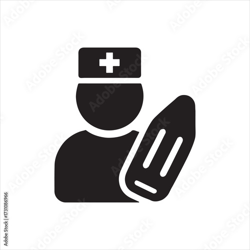 Lifeguard silhouette icon with rescue can for beach safety promoting water rescue and professional lifeguarding services focused on swimmer assistance and seaside security providing emergency response