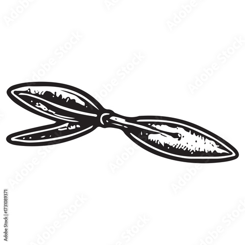 Vintage Fishing Scissors Clippers Illustration