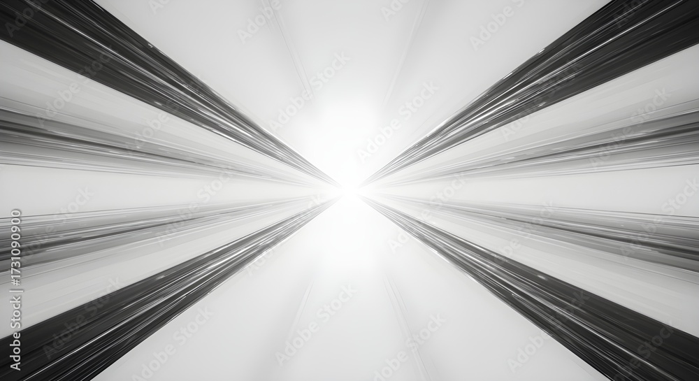 Fototapeta premium Abstract pattern of converging lines on white, blank background