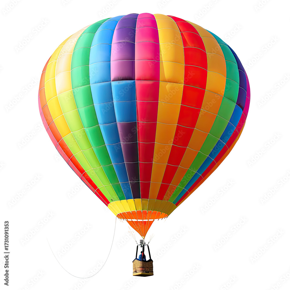 Fototapeta premium Colorful hot air balloon against black (3)
