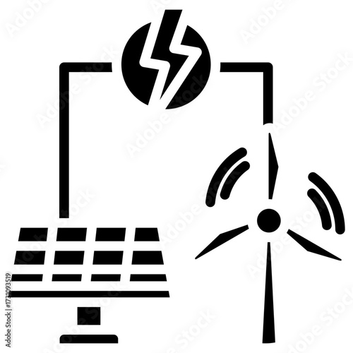 Smart Grid glyph icon