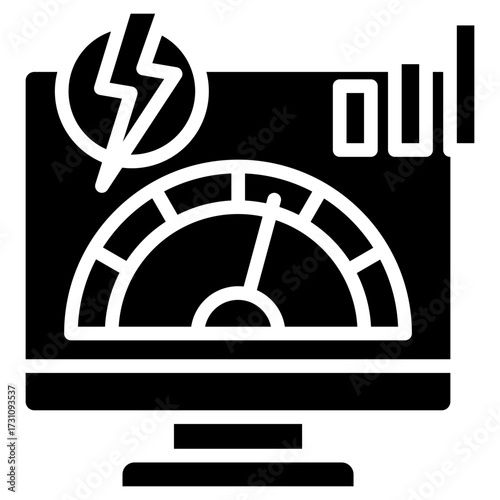 Power Monitoring glyph icon
